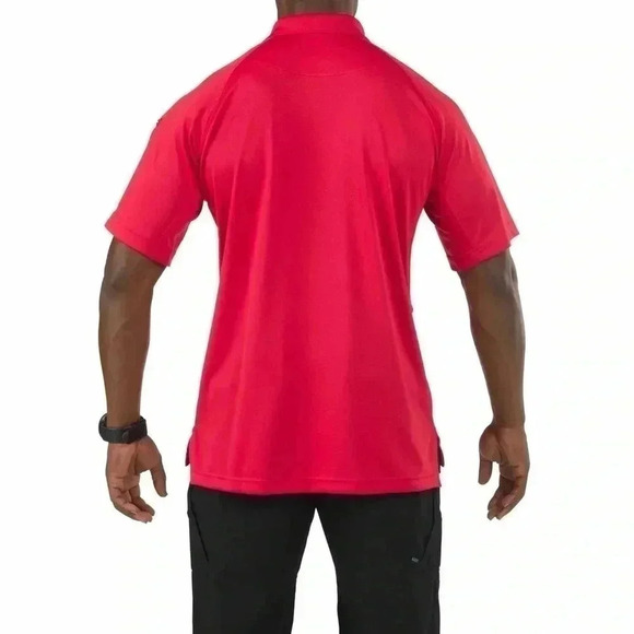 5.11 Tactical Performance Polo Men’s Large Red Short Sleeve Moisture Wicking - Picture 2 of 8